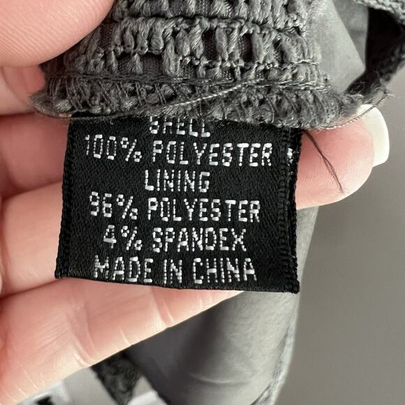 Adrianna Papell Gray Lace Sheath Dress Sz 8 Formal Cocktail Wedding Fitted - Picture 6 of 11